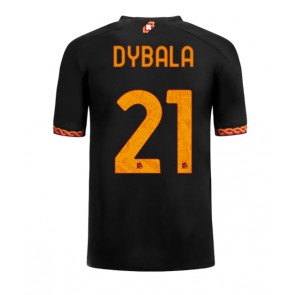Lacne Muži Futbalové dres AS Roma Paulo Dybala #21 2023-24 Krátky Rukáv - Tretina
